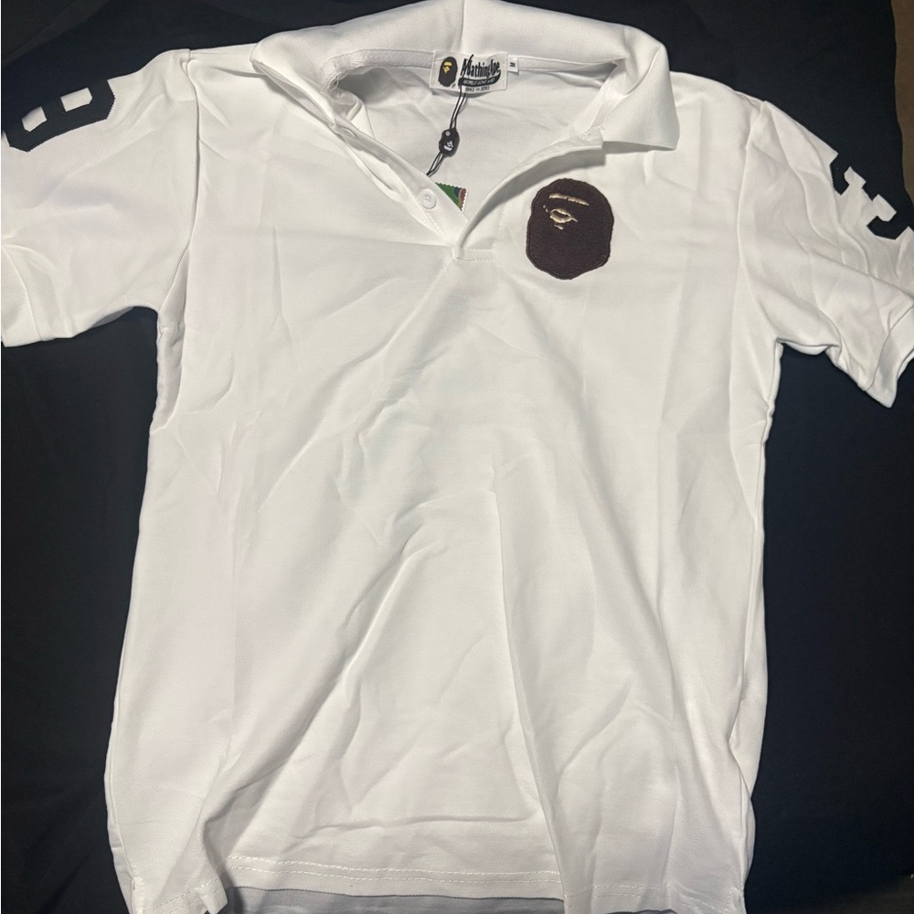 White bape polo collard